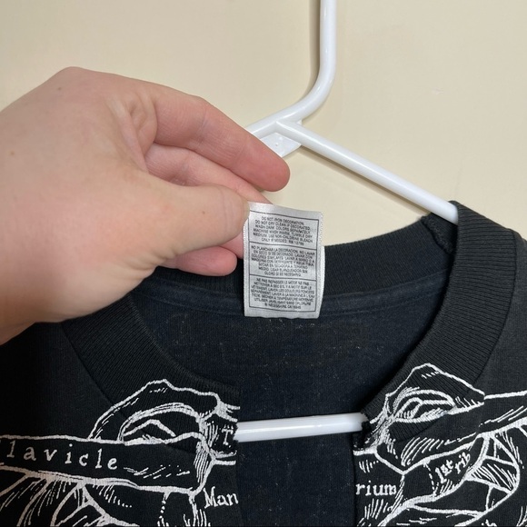 Vintage Leslie Arwin Skeleton Human Anatomy Short Sleeve T Shirt Double-sided - Picture 7 of 9